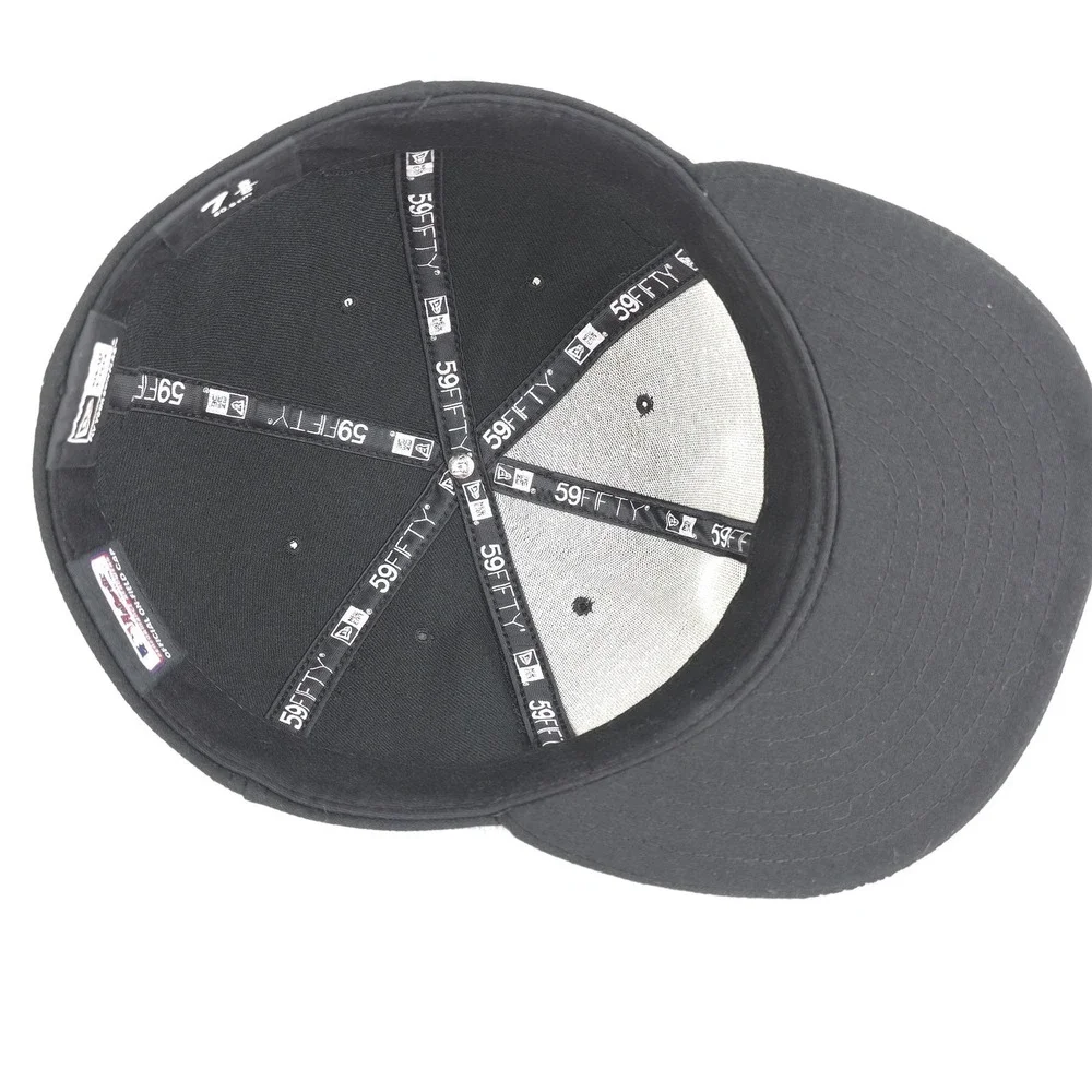 Miami Marlins Hat Players On‎ Field Cap Fitted 7 5/8 Black MLB Made In USA Men